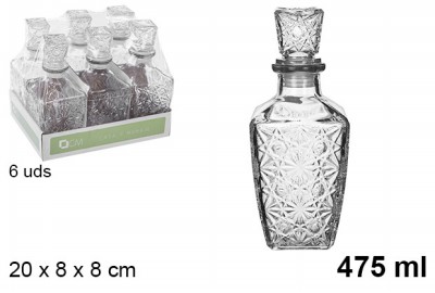 [8435509154329] BOTTIGLIA VETRO PER LIQUORI TURIA 475ML 20X8X8CM
