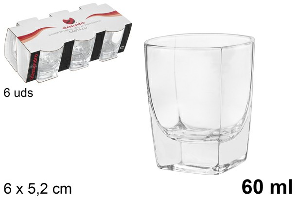 [8435509155401] SET 6 BICCHIERINI CASTILLO 60ML