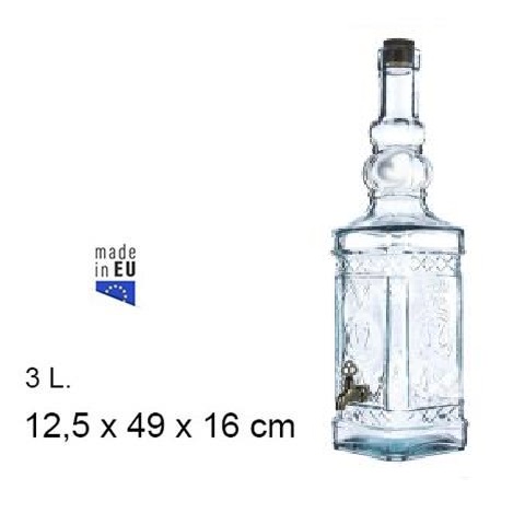 [8435509156804] BOTTIGLIA VETRO TAPPO SUGHERO-RUBINETTO