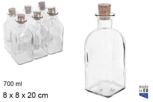 [8435509157931] BOTTIGLIA QUADR. TAPPO SUGH. 700ML