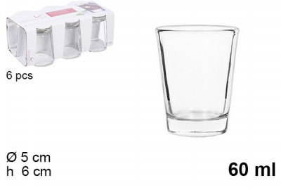 [8435509158150] SET 6 BICCHIERINO DAMASCO 60ML