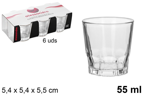 [8435509161709] SET 6 BICCHIERINI LIQUORE MONTECARLO 55CC