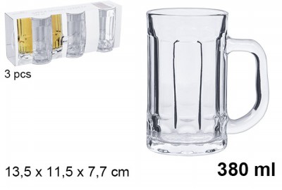[8435509161723] PACK 3 BOCCALI DA BIRRA 380ML