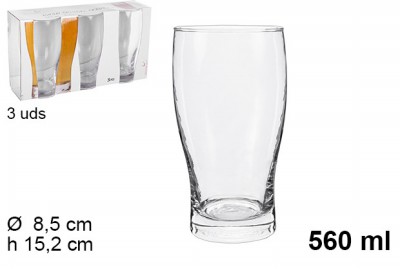 [8435509161839] PACK 3 BICCHIERI BIRRA WEISS 560ML