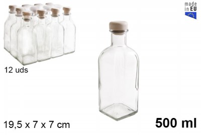[8435509176574] BOTTIGLIA 1/2LT 7X7X19,5CM