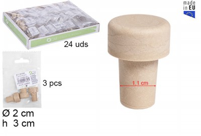 [8435509176581] SET 3 TAPPI IN PLASTICA D2X2,8CM