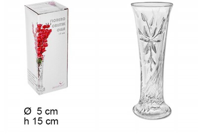[8435509178158] VASO FIORI DI VETRO 15 CM OLGA