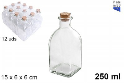 [8435509178226] BOTTIGLIA QUADR. TAPPO SUGH. 250ML