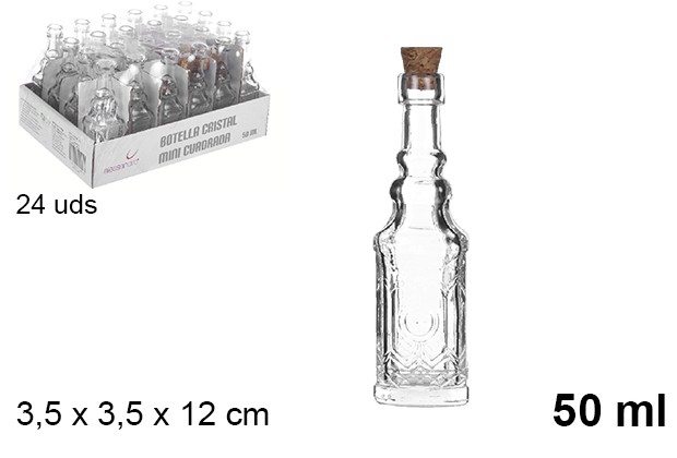 [8435509178233] BOTTIGLINA VETRO TAPPO SUGH. LIQ.50ML