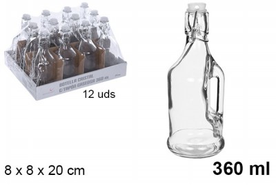 [8435509179131] BOTTIGLIA VETRO 360ML 8X8X20 CM