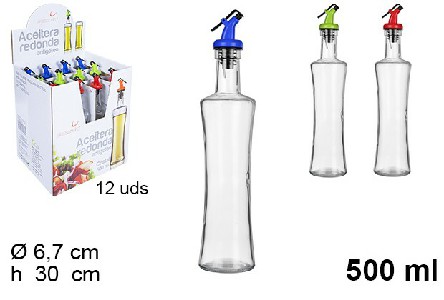 [8435509179698] OLIERA ROTONDA IN VETRO ANTIGOCCIA 500ML