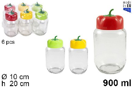 [8435509180045] BARATTOLO CON COPERCHIO PEPERONI 900ML