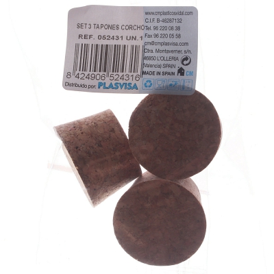 [8435509180144] 3 TAPPI DI SUGHERO D3CM