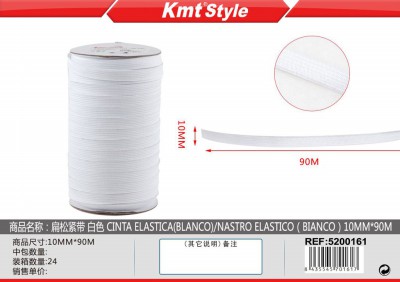 [8435545701617] ELASTICO BIANCO 10MMX90M