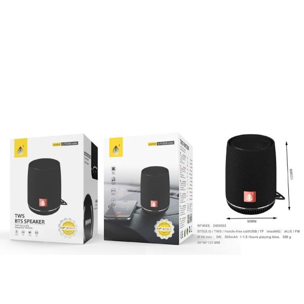 [8435606703185] MINI CUSTODIA SPEAKER BLUTOOTH 5W, CON FUNZIONE TW