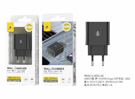 [8435606713740] CARICABATTERIE DA PARETE ZAFI, SENZA CAVO, CON 1 P
