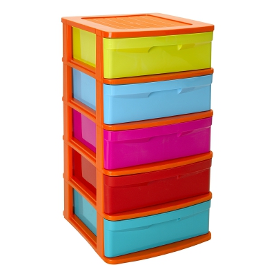 [8436552633366] CASSETTIERA 5 CASSETTI SENA MULTICOLORE