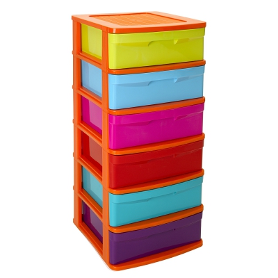 [8436552633410] CASSETTIERA 6 CASSETTI SENA MULTICOLORE