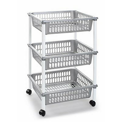 [8436552633960] CARRELLO A 3 PIANI ARGENTO