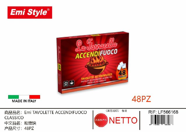 [8437000566168] TAVOLETTE ACCENDIFUOCO CLASSICO 48PZ