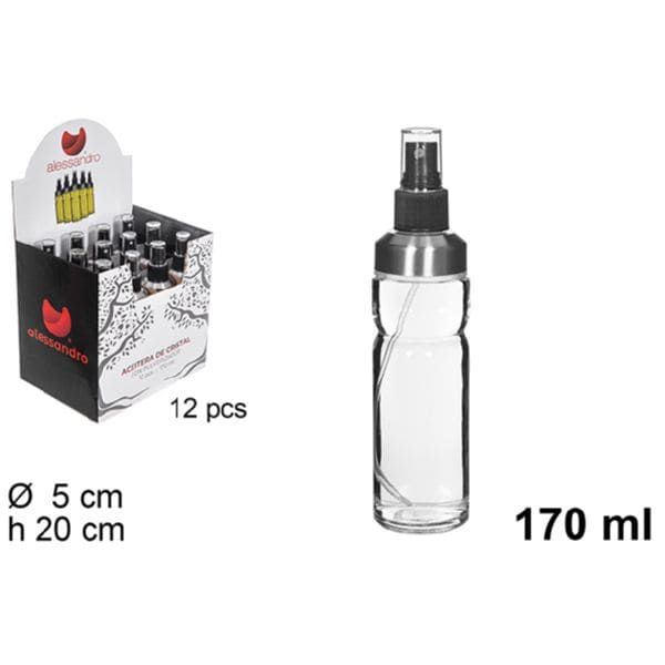[8445255107968] BOTTIGLIA OLIO TONDA MILANO IN VETRO CON TAPPO SPR
