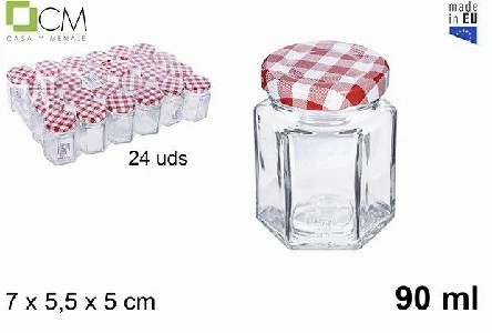 [8445255108088] BOTE CRISTAL HEXAGONAL TAPA VICHI 90ML