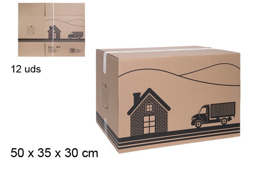 [8445255122930] SCATOLA DI CARTONE MULTIFUNZIONALE 50*35*30CM