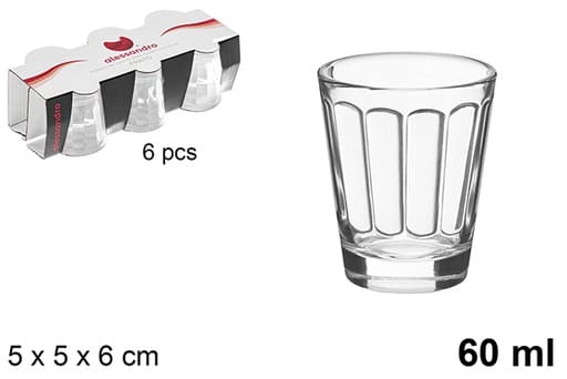 [8445255201109] PACK 6 BICCHIERINI PRATO 60 ML