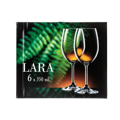 [8591651487903] SET 6 CALICI BOHEMIA CRYSTAL LARA WINE 350ML
