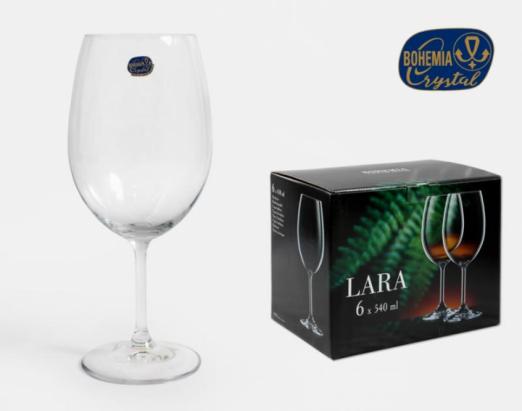 [8593401662875] SET 6 CALICI BOHEMIA CRYSTAL LARA WINE 540ML