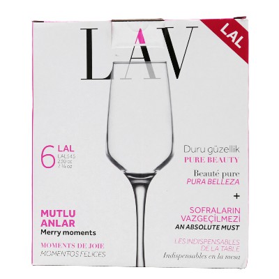 [8692952052071] SET 6 CALICI CHAMPAGNE LAL 230CC