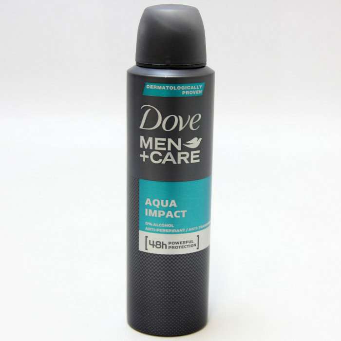 [8718114682556] DOVE DEO SPRAY 150ML MEN AQUA IMPACT