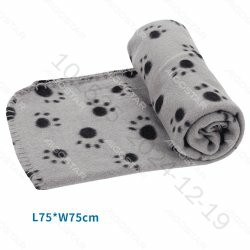 [8719138019465] COPERTA CON STAMPA ZAMPETTE GRIGIO,L75*W75CM,S