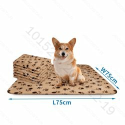 [8719138019472] COPERTA CON STAMPA ZAMPETTE BEIGE,L75*W75CM,S