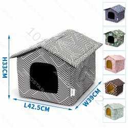[8719138038992] PET HOUSE S:L42,5*W39*H33CM SIX COLOR MIX