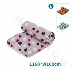 [8719138187287] COPERTA CON STAMPA A CUORI 3 COLORI MISTI,L160*W10