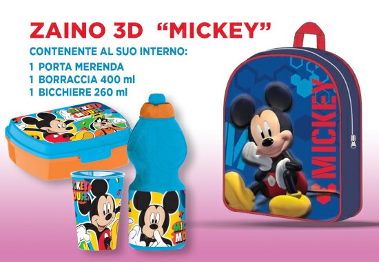 [8720193998206] MICKEY ZAINETTO 3D C/ACCESSORI