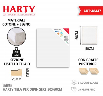 [8828009484476] TELA PER DIPINGERE 50X60CM