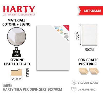 [8828009484483] TELA PER DIPINGERE 50X70CM