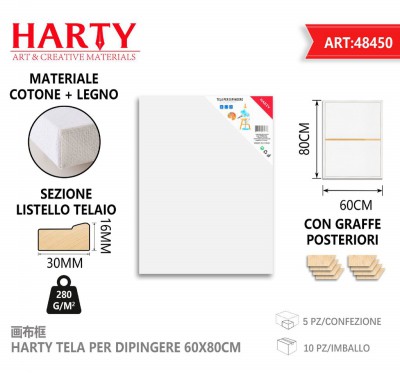[8828009484506] TELA PER DIPINGERE 60X80CM