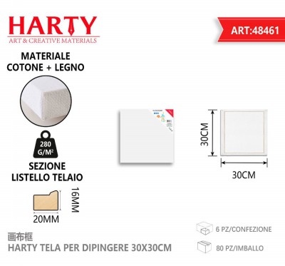 [8828009484612] TELA PER DIPINGERE 30X30CM