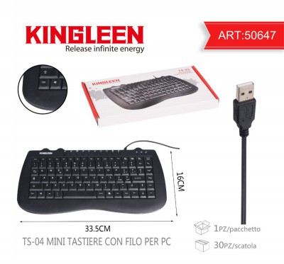 [8828009506475] MINI TASTIERA CON FILO PER PC
