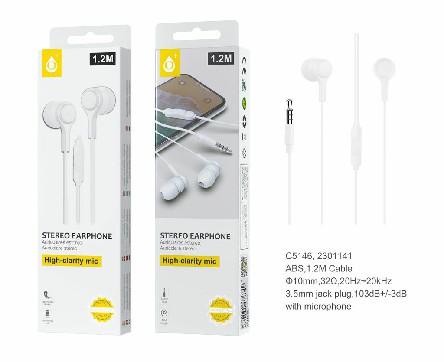 [8944870151467] HEADPHONES CON MICROFONO LENOY 1.2M, BIANCO
