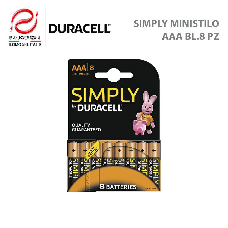 [5000394002463] DURACELL SIMPLY MINISTILO 8PEZZI BLISTER