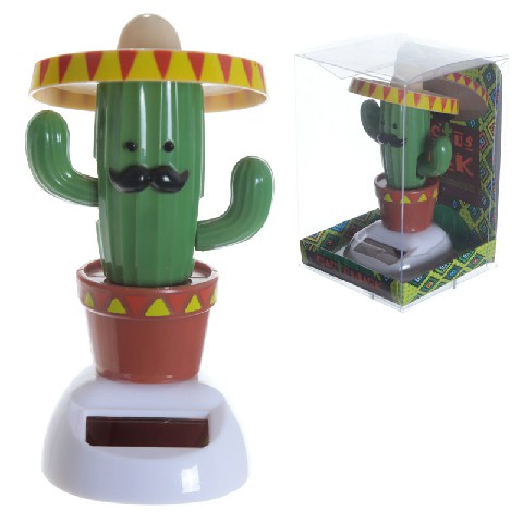 [5055071723070] DECORAZIONE AD ENERGIA SOLARE - CACTUS CON SOMBRER