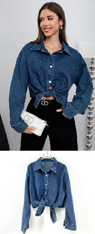 [9500000338789] HTY GIACCA JEANS S-06063