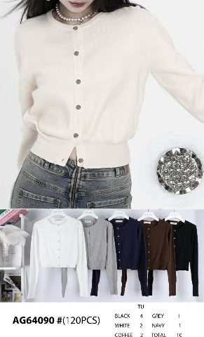 [9500000338901] HTY CARDIGAN AG64090