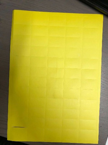 [9993000001812] FOGLI A4 FUSTELLATI ADESIVI GIALLI 1000 FOGLI
