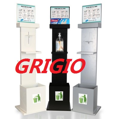 [9993000002130] COLONNINA METALO COMPLETO GRIGIO