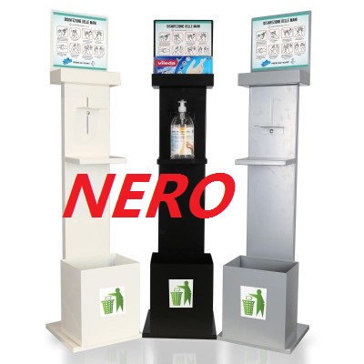 [9993000002147] COLONNINA METALO COMPLETO NERO